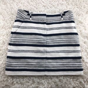 🛍3 FOR $25- - LOFT-TEXTURED BLUE & WHITE STRIPPED SKIRT